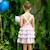 Robe salopette liberty     gigi Rose bleu pastel 2 - vertbaudet enfant 