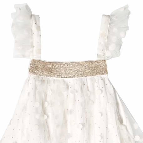 Robe cérémonie bohème   tulle    alizee Blanc cassé doré 5 - vertbaudet enfant 