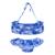 Maillot de bain fleuri   et    2 pièces  swan Bleu roi blanc 5 - vertbaudet enfant 