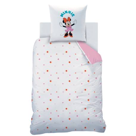 Parure de lit imprimée 100% coton, disney home minnie happy Rose 4 - vertbaudet enfant 