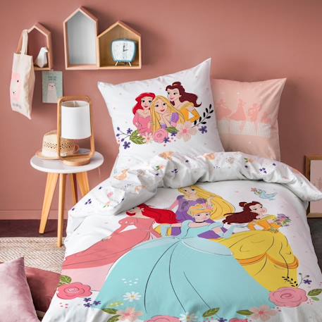 Parure de lit imprimée 100% coton, disney home princesse bal Blanc 1 - vertbaudet enfant 