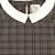 Blouse intersaison   carreaux  fils lurex   col claudine Gris anthracite or 2 - vertbaudet enfant 
