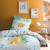 Parure de lit imprimée 100% coton, disney home le roi lion simba Blanc, jaune 1 - vertbaudet enfant 