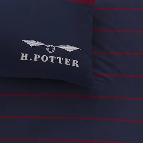 Parure de lit imprimée 100% coton, harry potter stripe Bleu marine 2 - vertbaudet enfant 
