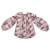 Blouse fleurie intersaison   fleurie    col smocks  chimene Bordeaux prune 4 - vertbaudet enfant 