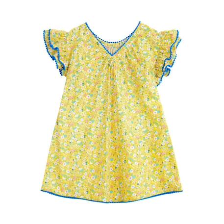 Robe  été   ample  butterfly Bleu marine+Jaune bleu+Rose bleu pastel+Violette bleu 11 - vertbaudet enfant 