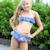 Maillot de bain fleuri   et    2 pièces  swan Bleu roi blanc 2 - vertbaudet enfant 