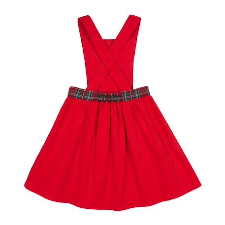 Robe de noël   velours et tartan   christmas Rouge 5 - vertbaudet enfant 