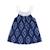 Blouse tie-and-dye été   bleu marine  col 2-en-1  aurore Bleu marine blanc 4 - vertbaudet enfant 