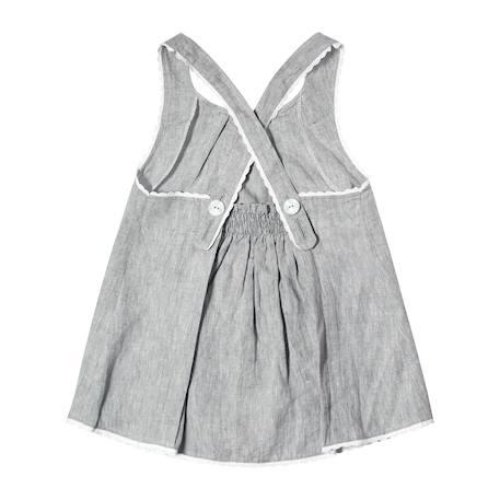 Blouse  en lin  et fine dentelle  anais Gris souris 5 - vertbaudet enfant 