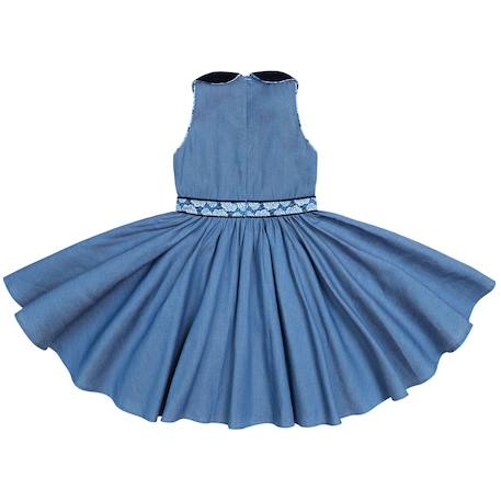 Robe qui tourne   à col claudine  hepburn Bleu bleu marine 5 - vertbaudet enfant 