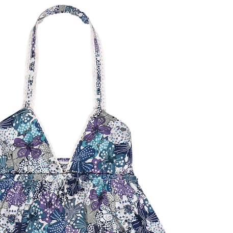 Robe cérémonie bohème  fleurie liberty   eugenie Violet lilas 2 - vertbaudet enfant 