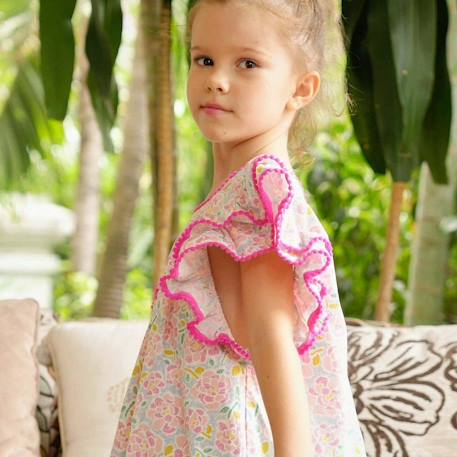 Robe  été   ample  butterfly Bleu marine+Jaune bleu+Rose bleu pastel+Violette bleu 14 - vertbaudet enfant 