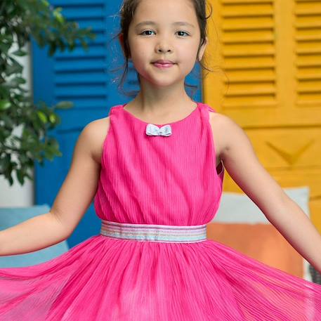 Robe cérémonie     hepburn Bleu ciel+Rose fuchsia 12 - vertbaudet enfant 