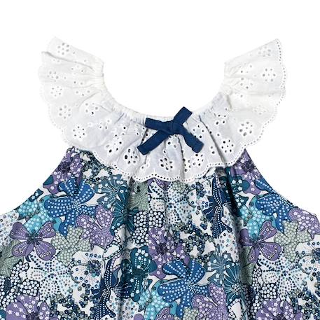 Blouse liberty     et   col 2-en-1  aurore Bleu violet lilas 2 - vertbaudet enfant 