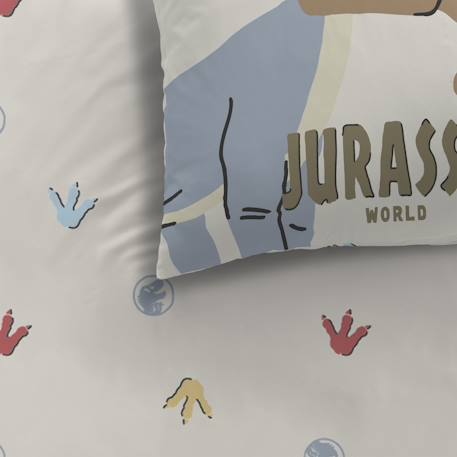 Parure de lit imprimée dinosaures 100% coton, jurassic world sicju Bleu 2 - vertbaudet enfant 