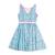 Robe cérémonie fleurie      hepburn Bleu turquoise rose fuchsia 4 - vertbaudet enfant 