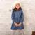 Robe intersaison coton chambray  à volants   appoline Bleu bleu marine 1 - vertbaudet enfant 