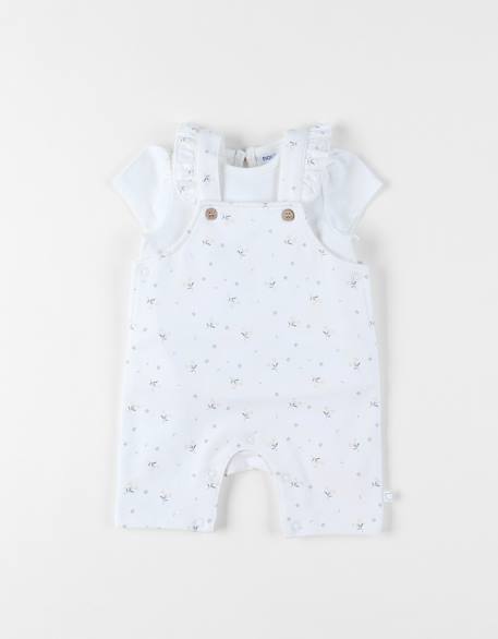 Ensemble salopette avec t-shirt coton Blanc 5 - vertbaudet enfant 