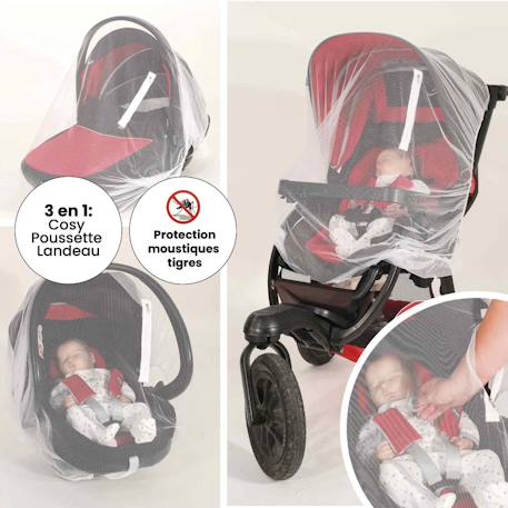 Moustiquaire bébé Blanc 1 - vertbaudet enfant 