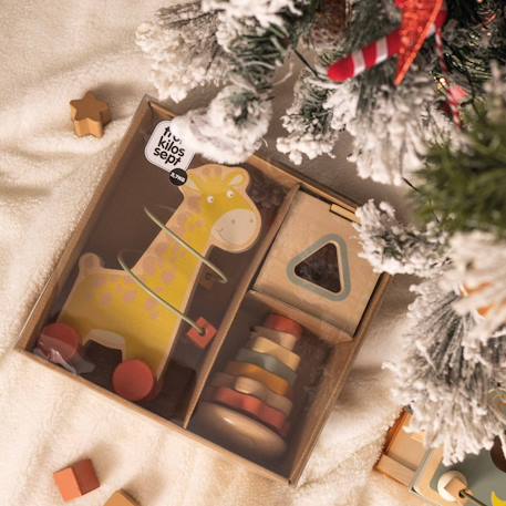 Coffret de 3 jouets d'éveil en bois Multicolore 4 - vertbaudet enfant 