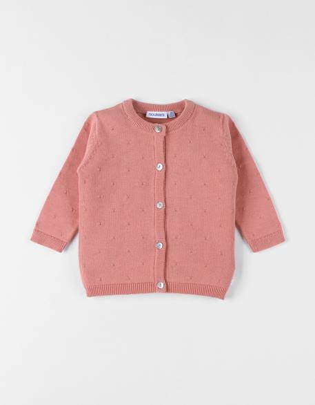 Cardigan en tricot coton Rose 1 - vertbaudet enfant 