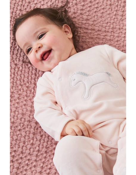 Pyjama en velours côtelé licorne Rose 2 - vertbaudet enfant 