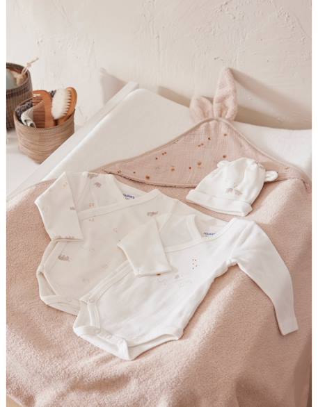 Lot 2 bodys croisés jersey bio Ecru 5 - vertbaudet enfant 