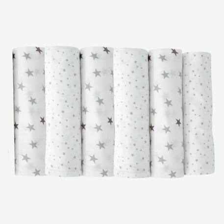 Pack de 6 langes bébé Gris 2 - vertbaudet enfant 