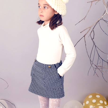 Jupe courte hiver    pied de poule  et    emma peel Noir et blanc 5 - vertbaudet enfant 