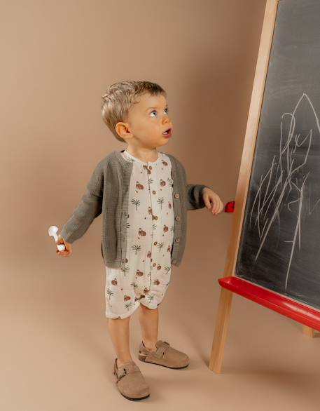Cardigan en tricot coton Vert 2 - vertbaudet enfant 