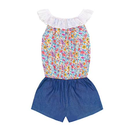 Combi-short  fleuri liberty fleuri   lolita Bleu fleuri 4 - vertbaudet enfant 