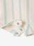 Salopette courte bébé molleton imprimé carreaux beige+rayé bleu 10 - vertbaudet enfant 