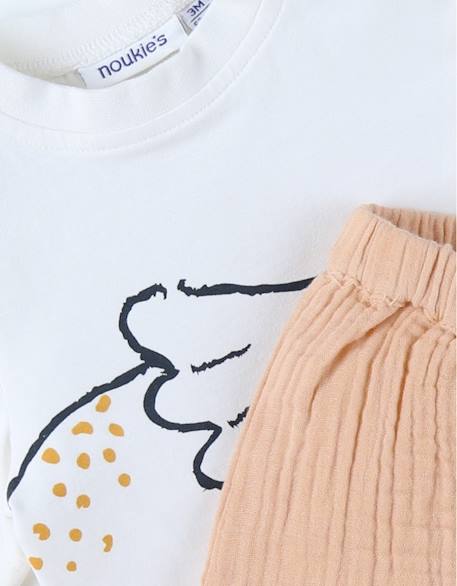 Ensemble t-shirt avec short coton Blanc 4 - vertbaudet enfant 