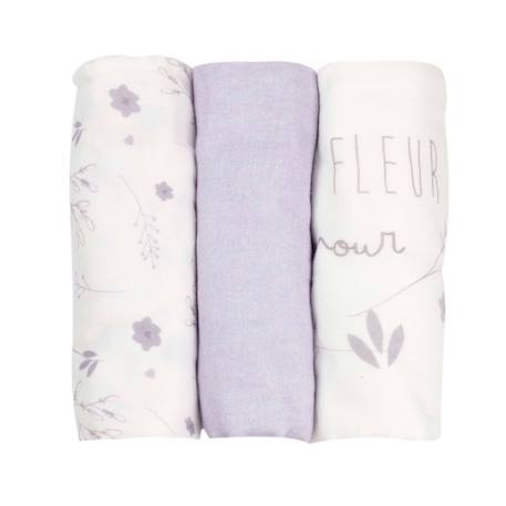 Lot de 3 langes Lilas 1 - vertbaudet enfant 