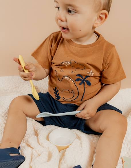 Ensemble t-shirt avec short coton Bleu 2 - vertbaudet enfant 