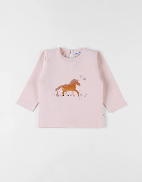 T-shirt cheval jersey Rose 1 - vertbaudet enfant 