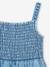 Combinaison à mocks brodée fleurs fille en denim léger bleu clair 3 - vertbaudet enfant 