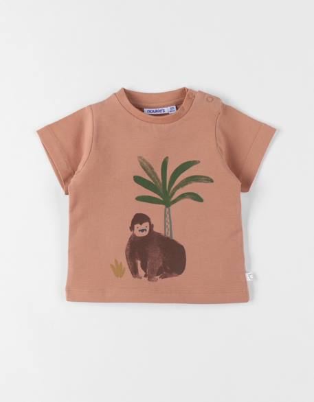 T-shirt coton Marron 4 - vertbaudet enfant 