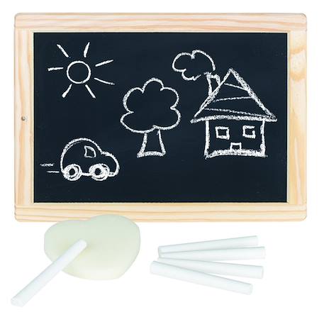 Ardoise avec cadre en bois Noir 1 - vertbaudet enfant 