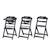 Chaise haute bébé en bois avec tablette timba Graphite+Warm gray+White 2 - vertbaudet enfant 