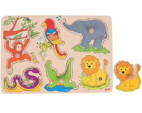 Puzzle sonore animaux du zoo Beige 1 - vertbaudet enfant 