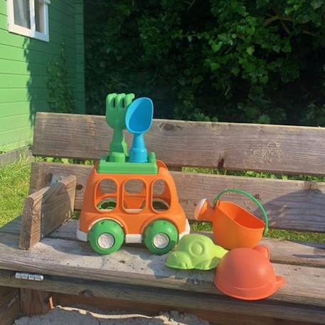 Set de plage & jardin - 6 pièces voiture en paille de blé Multicolore 2 - vertbaudet enfant 