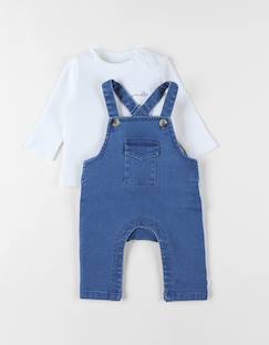 -Ensemble salopette + t-shirt denim