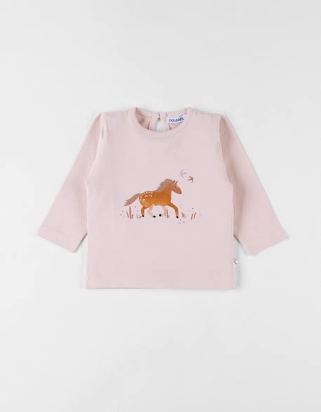 T-shirt cheval jersey Rose 6 - vertbaudet enfant 