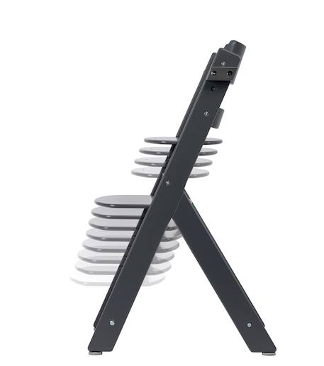 Chaise haute bébé en bois avec tablette timba Graphite+Warm gray+White 4 - vertbaudet enfant 