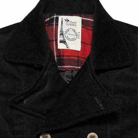 Manteaueau caban  en velours   notting hill Noir 4 - vertbaudet enfant 