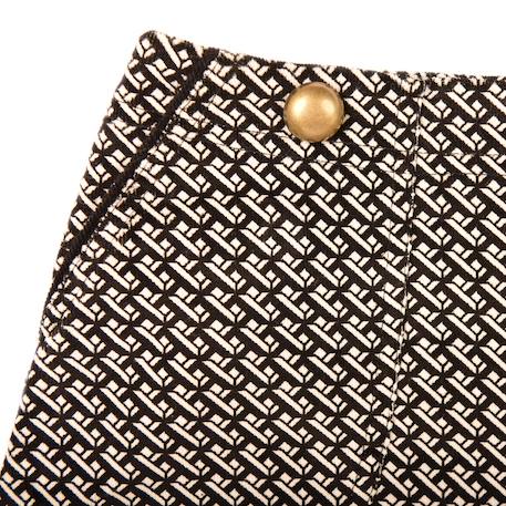Jupe courte hiver    pied de poule  et    emma peel Noir et blanc 2 - vertbaudet enfant 