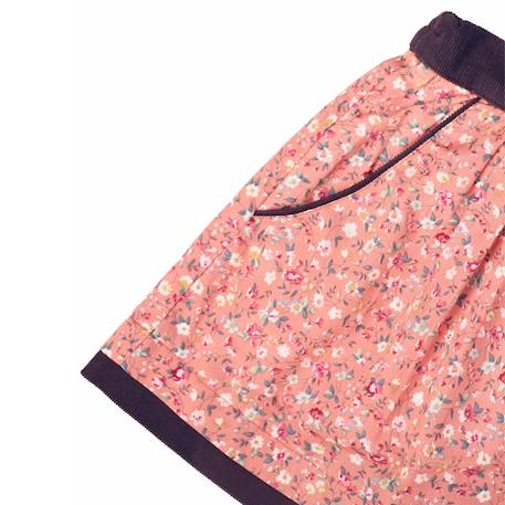 Jupe liberty hiver   angé  lilou Rose abricot 2 - vertbaudet enfant 