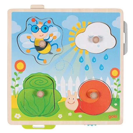 Puzzle avec images cachées - dans le jardin Beige 1 - vertbaudet enfant 